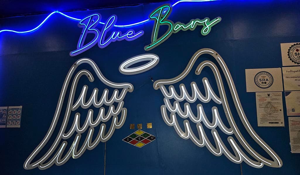The Photo showing the exterior, interior, staff, and atmosphere of Blue Bar No.0